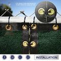 Windscreen4less Heavy Duty Privacy Screen Fence In Color Solid Green 4 X 40 Brass Grommets W 3-year 150 Gsm Customized Size 