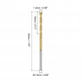 Uxcell High Speed Steel Straight Shank Twist Drill Bit Fully Ground Titanium Coated 1 5mm Diameter 34mm Total Length 12mm 24