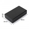 80x50x20mm Aluminum Electric Project Box Enclosure Instrument Case Junction Black