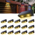 Siedinlar Solar Fence Lights Outdoor 50 Lumens 5 Modes Deck Light Powered Waterproof Patio Decor For Wall Step Backyard Garden 