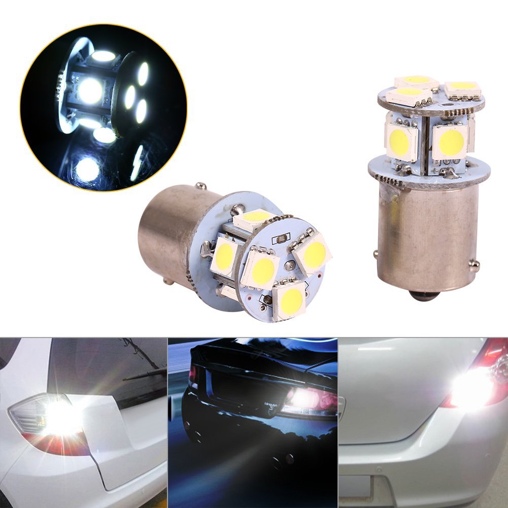 2pcs Parking Light Bulb Stop Led Brake Lights R5w 1156 5050-8smd