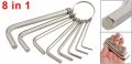 Uxcell 1 5mm To 6mm Metric L Design Hex Key Wrench Tool Keyring 8 In