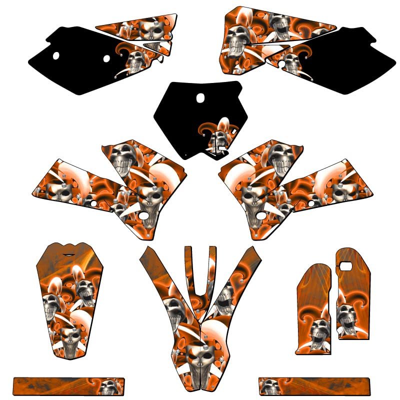 2005-2006 Sx Jester Orange Senge Graphics Complete Kit For Ktm