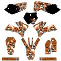 2005-2006 Sx Jester Orange Senge Graphics Complete Kit For Ktm 