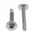 Dasunny 200 Pcs M4 2x25mm Phillips Modified Truss Head Self-drilling Tek Screw For Sheet Metal Attaching 410 Stainless Steel 
