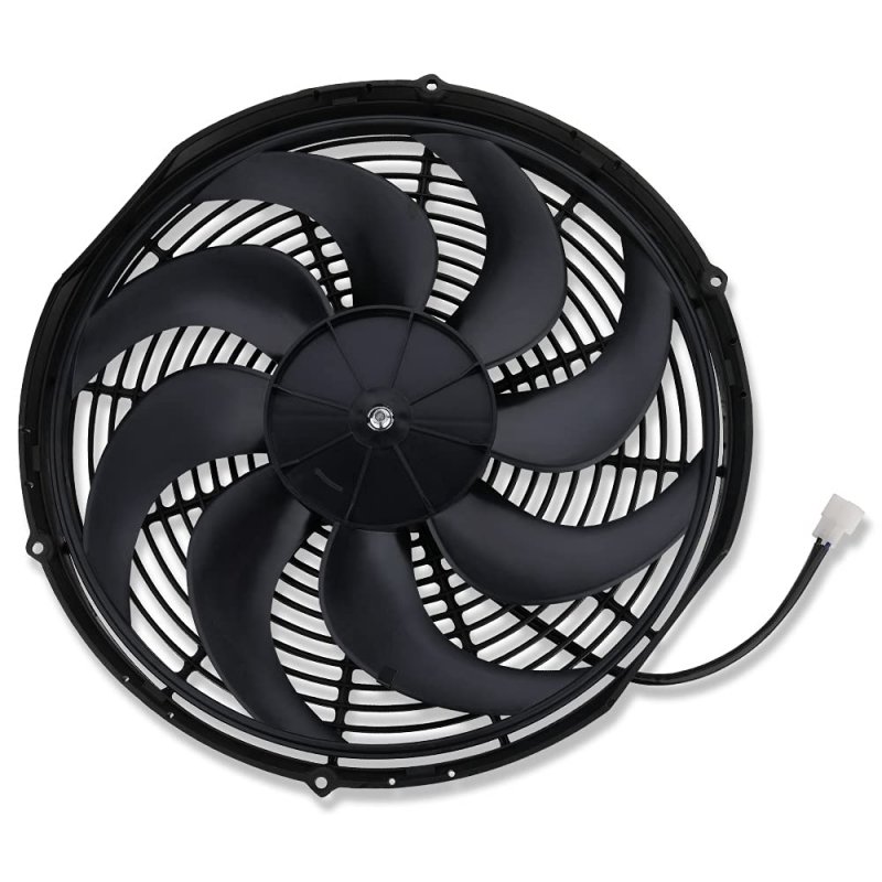Demotor Performance 16 Heavy Duty Radiator Electric Wide Curved Blade Fan 3000 Cfm Reversible