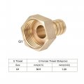 Uxcell Brass Barb Hose Fitting Connector Adapter 19mm Barbed X G1 Female Pipe With Stainless Steel Clamp