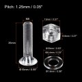 Uxcell M8 X 35mm Plastic Phillips Machine Screws With Nuts And Flat Washers Pc Head Bolts Transparent 20 Sets