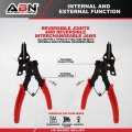 Abn Snap Ring Pliers Set 5 Pc Interchangeable Jaw Head C Clip A Straight 45 And 90 Degree Angled Jaws