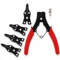 Abn Snap Ring Pliers Set 5 Pc Interchangeable Jaw Head C Clip A Straight 45 And 90 Degree Angled Jaws