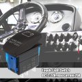 X Autohaux Auxiliary Battery Rocker Switch 5pin On-off Blue Led Light 12v 24v Jumper Wires Set For Jeep Boat Car Trucks