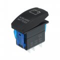 X Autohaux Auxiliary Battery Rocker Switch 5pin On-off Blue Led Light 12v 24v Jumper Wires Set For Jeep Boat Car Trucks