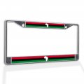 Fastasticdeals Metal Insert License Plate Frame Pan African Flag With Map Weatherproof Car Accessories Chrome 2 Holes Solid 