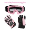 Tcmt Dot Certified Youth Pink Butterfly Dirt Bike Atv Offroad Street Motorcycle Motocross Helmet Goggles Gloves S