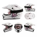 Tcmt Dot Certified Youth Pink Butterfly Dirt Bike Atv Offroad Street Motorcycle Motocross Helmet Goggles Gloves S