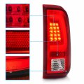 Amerilite For 2008-2016 Ford F250 F350 F450 Sd Ruby Red C-type Led Tube Tail Lights W Reverse Bulb Passenger And Driver Side