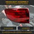 Led Tail Light Assembly For 2014-2020 Acura Mdx Left Driver Side Rear Lamp Replace 33550tz5a02 Ac2804103