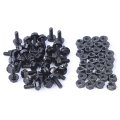 M6 1 0 X 16mm Flange Head Bolts And Nuts Carbon Steel Grade 8 Black Oxide Finish Full Thread 35 Sets 