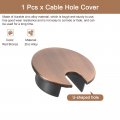 Uxcell Cable Hole Cover 1-3 8 35mm Zinc Alloy Desk Wire Cord Grommet For Office Computer Organizer Red Bronze