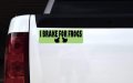 Stickertalk I Brake For Frogs Vinyl Sticker 10 Inches By 3 
