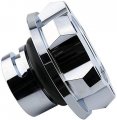 Vms Racing Chrome Oil Cap With Black Engine Notice Emblem In Cnc Machined Billet Aluminum Compatible Ls7 Lsa Ls9 Lt1 Lt4 Dry