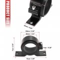 X Autohaux Car Oil Fuel Gas Pump Mounting Bracket 46mm Single Clamp Cradle Aluminum Alloy Black