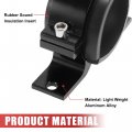 X Autohaux Car Oil Fuel Gas Pump Mounting Bracket 46mm Single Clamp Cradle Aluminum Alloy Black