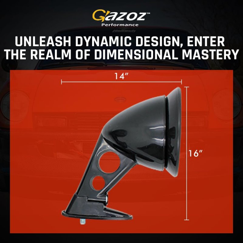 Black Gt Side Fender Mount Mirrors For Datsun 240z 260z 280z 510 Universal Fit Rearview Blind Spot Abs Plastic Exterior