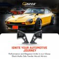 Black Gt Side Fender Mount Mirrors For Datsun 240z 260z 280z 510 Universal Fit Rearview Blind Spot Abs Plastic Exterior