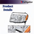 Headlight Assembly Replacement For Pilot 2009 2010 2011 Driver Side Left Halogen Lighting Clear Lens Chrome Housing 33150szaa01