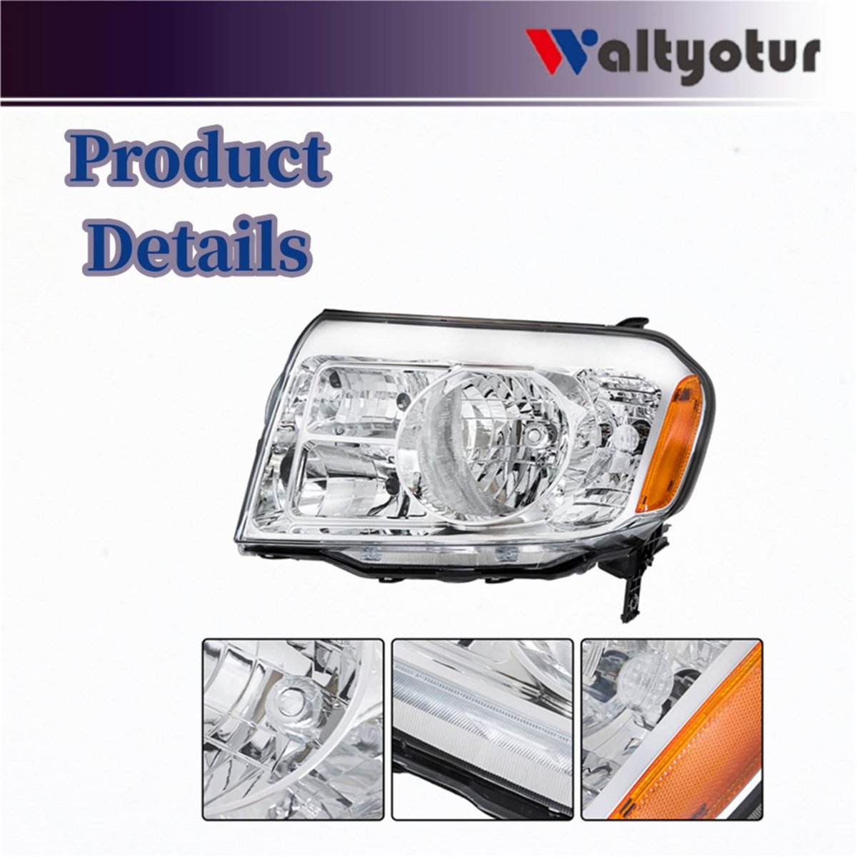 Headlight Assembly Replacement For Pilot 2009 2010 2011 Driver Side Left Halogen Lighting Clear Lens Chrome Housing 33150szaa01