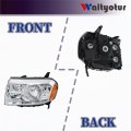 Headlight Assembly Replacement For Pilot 2009 2010 2011 Driver Side Left Halogen Lighting Clear Lens Chrome Housing 33150szaa01