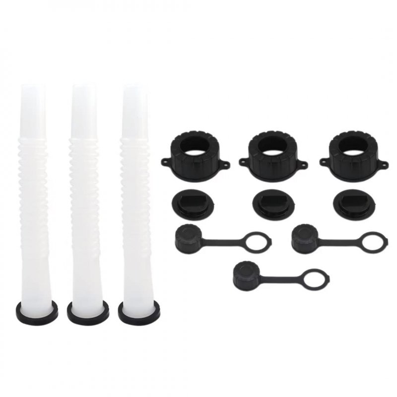 3 Set Gas Can Spout Replacement Kit Includes Pour Nozzle Stopper Cap Gaskets Rear Vent Update Old Style Plastic Fuel Diesel
