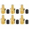 Universal 1 4 Inch Npt Tank Valve Air Compressor Fill With 6pcs Anti-corrosion Brass And Adhesive Tape Gold Tone Set 