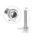 Uxcell 8-32x1 Hex Socket Head Cap Screw Bolts 304 Stainless Steel Polished 25pcs