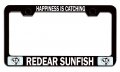 Happiness Is Catching Redear Sunfish Fishing Black Metal License Plate Frame Tag Holder J23 
