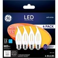 Ge Led Light Bulbs 40 Watt Soft White Decorative Clear Medium Base 4 Pack