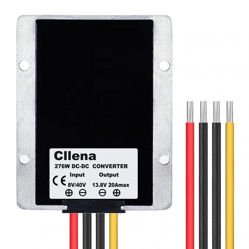 Cllena Dc 8v-40v To 13 8v 20a Automatic Buck Boost Converter Step Down Up Regulator Voltage Reducer Waterproof Regulated Power