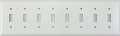 Stamped Steel Smooth White8 Gang Toggle Switch Plate 8 