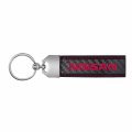 Ipick Image Made For Nissan In Red Real Black Carbon Fiber Loop Strap Key Chain With Stitching