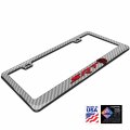 Ipick Image Compatible With Dodge Srt Hellcat Red In 3d Silver Real 3k Carbon Fiber Finish Abs Plastic License Plate Frame