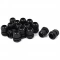 M20x1 5 Type Plastic Waterproof Cable Gland Connector Black 15pcs 