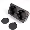 Dual Cup Holder Inserts 2pcs For Chevy Silverado Avalanche Suburban Sierra Yukon Escalade 2007 2008 2009 2010 2011 2012 2013