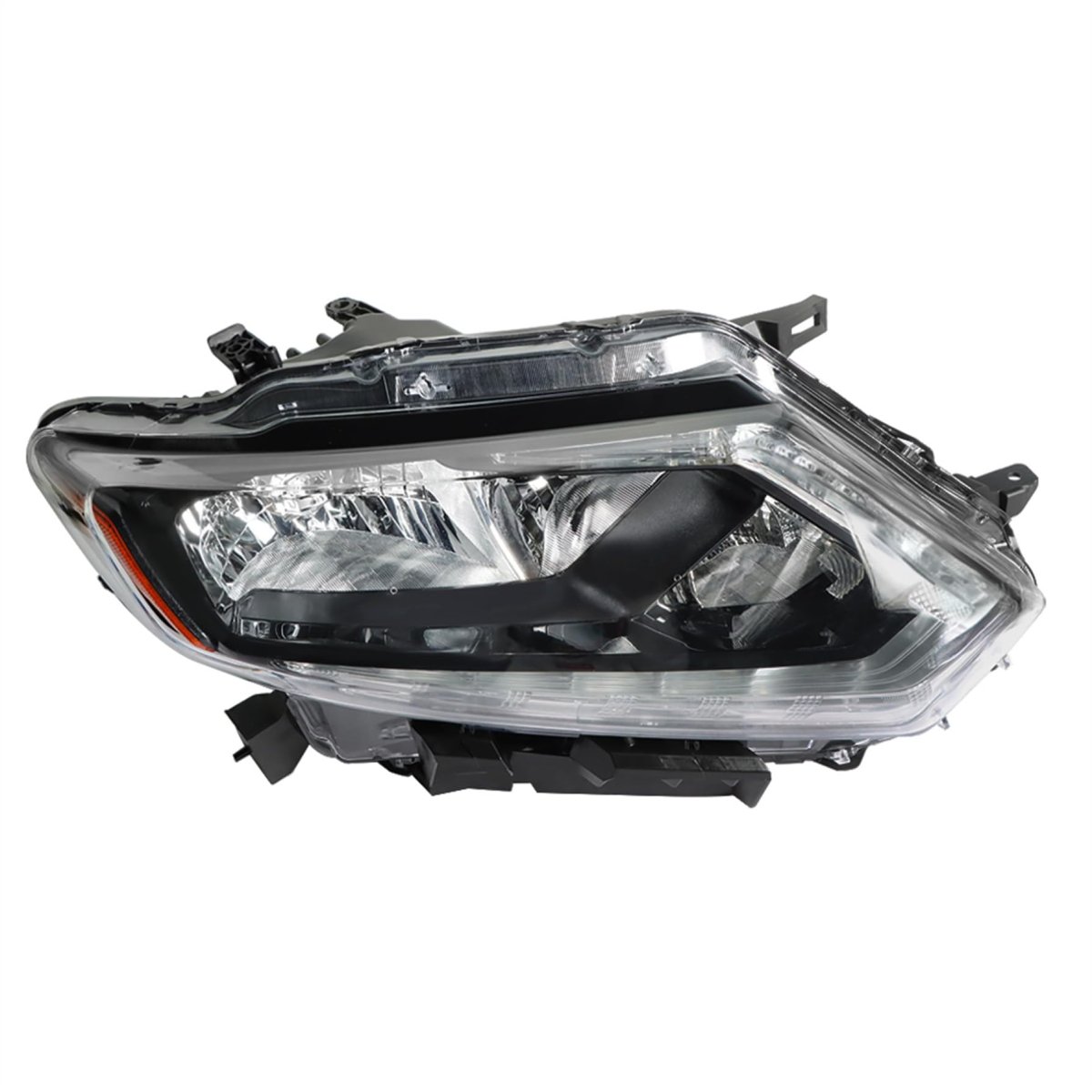 Right Side Headlight Assembly Replacement For Rogue 2014 2015 2016 Chrome Housing Halogen Front Passenger Lamp Replaces