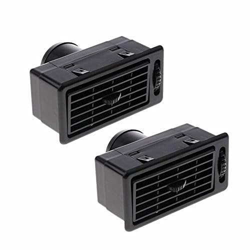 4 Pcs Black Heat Ac Air Exhaust Vent Dash Ventilation Outlet For Car Rv Atv Truck Trailer Plastic 120x60x80mm
