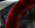 Mlovesie Fluffy Wool Car Steering Wheel Cover Genuine Sheepskin Wheels Interior Accessories For Women Anti-slip Universal 15 