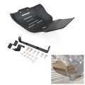 Motorcycle Skid Bash Plate For Crf450l 2019 2025 4mm Aluminum Alloy Engine Guard With Porous Heat Dissipation Design Black 