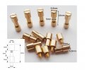Nc Haisda Brass Corby Bolts Fasteners Edc Knifemakers Pivot Pin Rivets Diy Knife Handle Studs Screws Pack Of 10 6 8mm