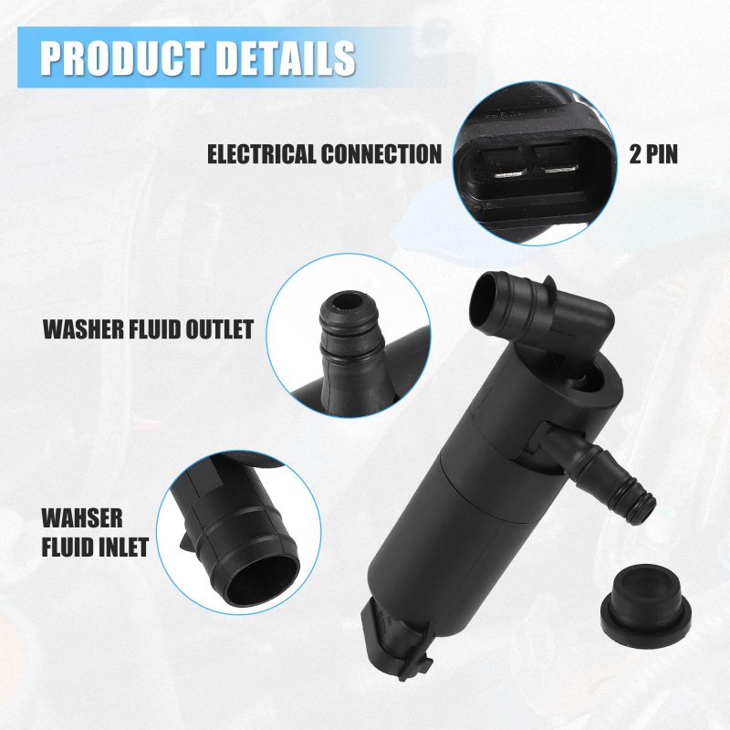Acropix Windshield Washer Motor Pump Fit For Nissan Teana Pack Of 1 Black