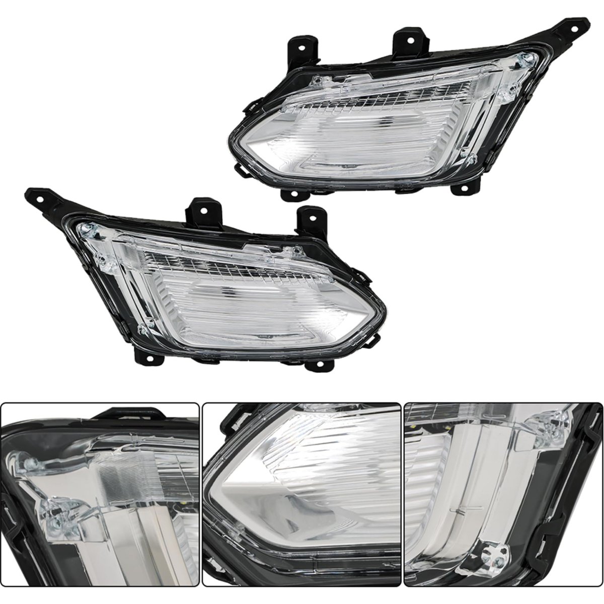 2 Pcs Front Fog Lights Lamps Assembly Replacement For Equinox L Lt Ls 2016 2017 Left And Right Side